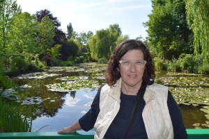 Jet-lagged Maggie at Giverny